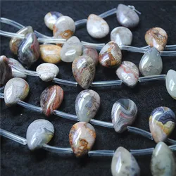 1 Strings Natural Mexico Agate Stone Teardrop Shape 12X17MM 14X21MM 16X28MM 32X17MM For Women's Necklace Designs Special Jewelry