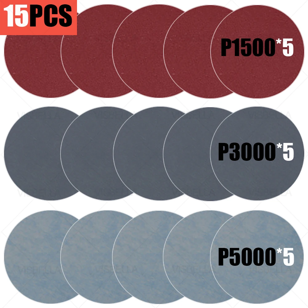 Imagem -03 - Car Detailing Headlight Restoration Kit Almofada de lã Esponja de Enceramento Interface Pad Luz Automática Lixamento Polimento Lavagem Limpeza 30 Pcs 15 Pcs