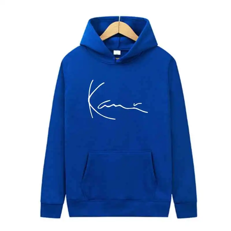 Männer Blau Weiß Mode Trends Hoodie Drucken Casual Streetwear Sport Jogging Sweatshirt Pullover Frühling Herbst Täglich Unisex Tuch – Detail 12