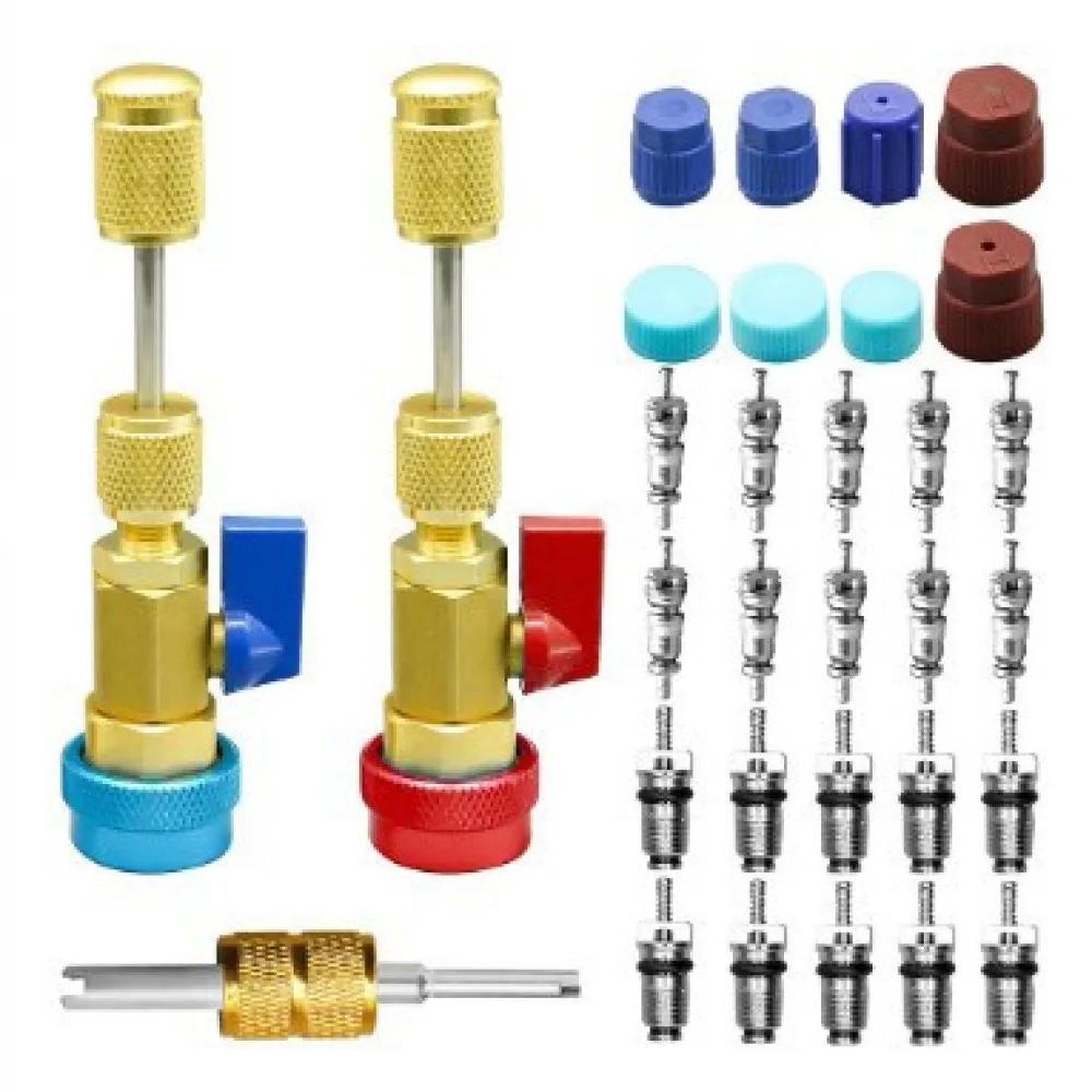 Car AC Valve Core Remover Tool R134a Air Conditioning Repair Kit Refrigerant System Maintenance Auto HVAC Accessory