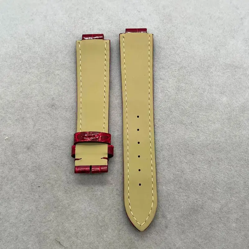 Handmade Custom Crocodile Skin Watchbands 14mm 16mm 18mm 20mm 22mm Convex Interface Alligator Strap Waterproof Calfskin Lining