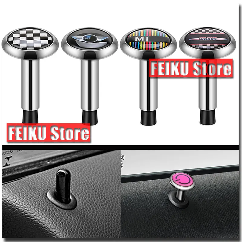 3D Metal Steel Door Lock Pin Knob Door Safety Bolt For MINI Cooper S JCW F54 F55 F56 F57 F60 R55 R56 R57 R58 R59 R60 R61