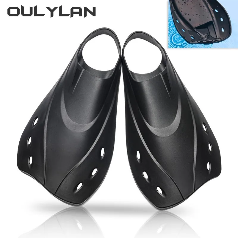 Oulylan 2024  Unisex Swim Diving Fins Soft Adult Snorkeling Foot Swimming Flippers Wear-Resistant Aqua Shoes for Water Sports