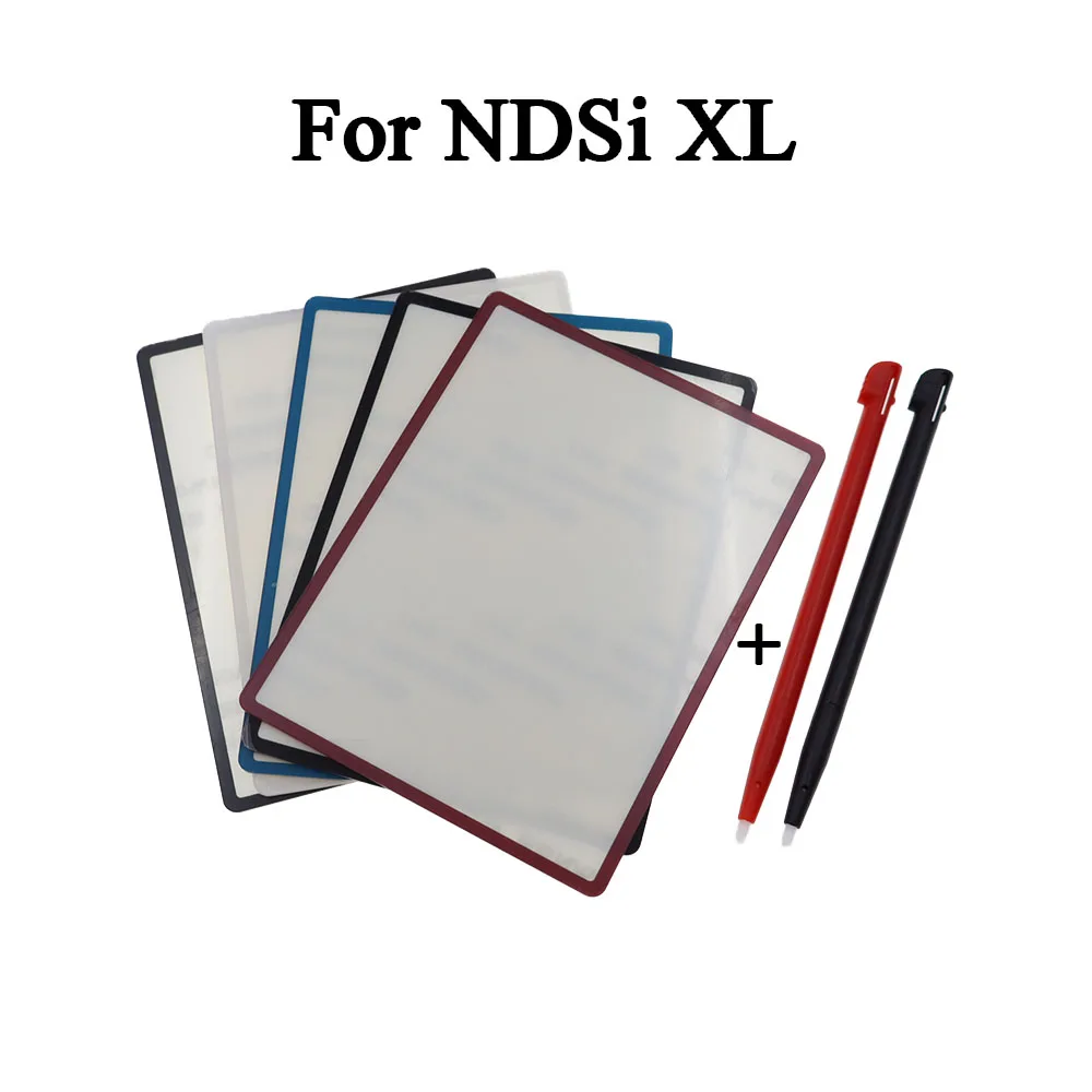1Set Plastic Stylus Pen Upper Protection Panel Kit For NDSi XL LL Top Screen LCD Screen Lens Cover For Nintend DSi Game Console