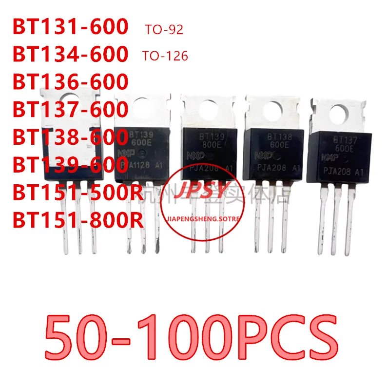 (50-100PCS) BT131-600E BT134-600E/BT136-600E/BT137-600E/BT138-600E/BT139-600E/BT151-500R/BT151-800R/ TO-220 thyristor