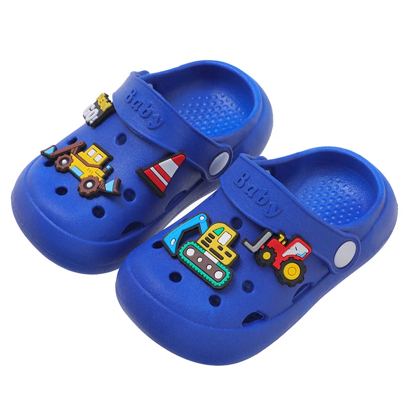 Children Garden Shoes Cute EVA Cartoon Beach Sandals Babies Slippers High Quality Soft Kids Outdoor Slippers Flip Shoes