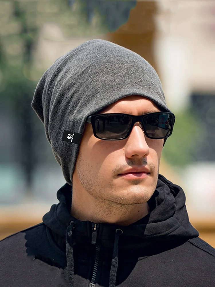 1 Stück Herren-Strickmütze, dünn, winddicht, einfarbig, cooler Stil, Hip-Hop-Mütze – Detail 5