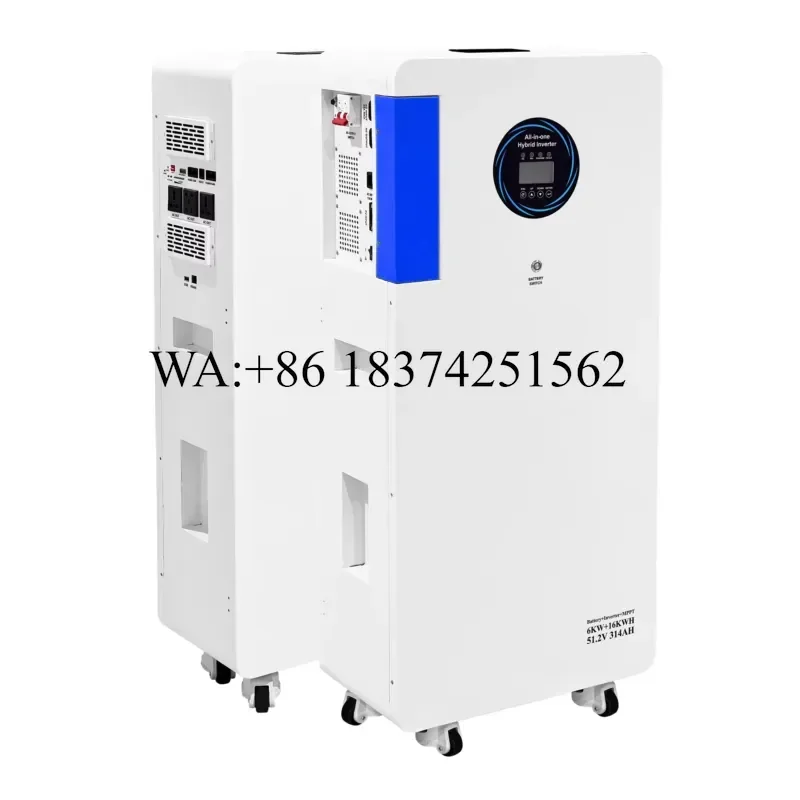 Wmwmnu for 7.68kWh 25.6V LiFePO4 Home Energy Storage Battery 300Ah Floor Mounted Lithium Solar Power System with 3.6KW