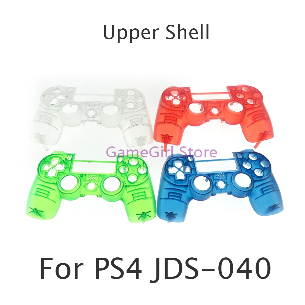 10pcs Clear Transparent Front Top Shell Upper Cover Faceplate Case For Playstation 4 PS4 4.0 JDS-040 Controller