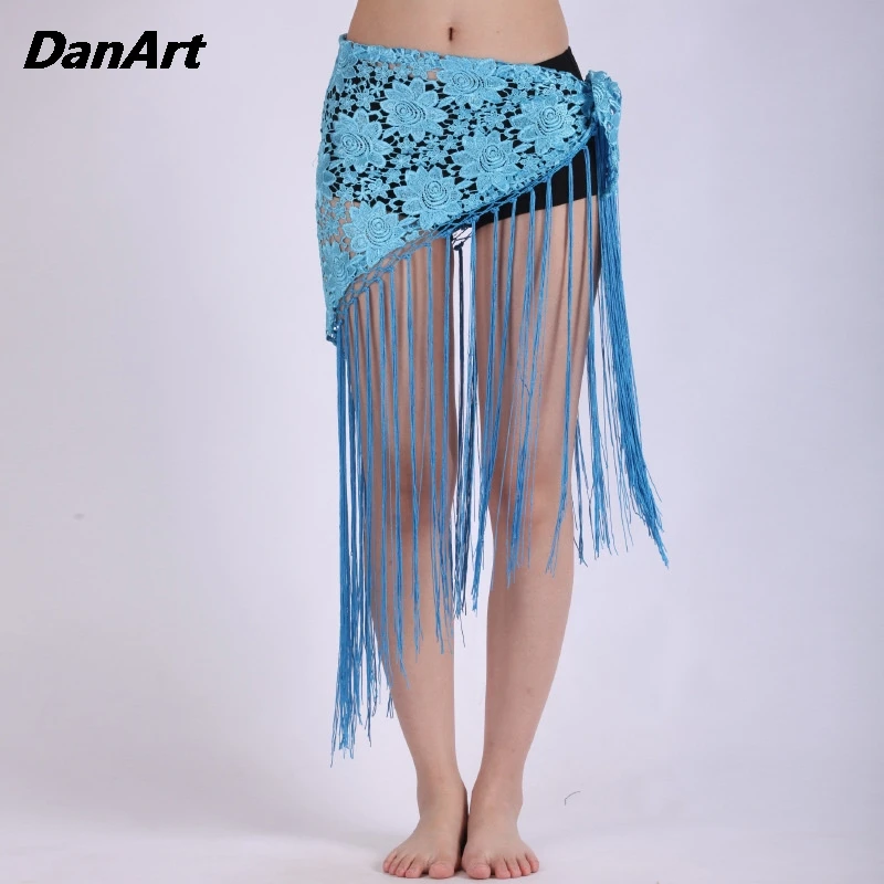 

Womens Lace Tassel Belly Dance Hip Scarf Mini Skirt Carnival Party Stage Performance Rave Belt Waist Chain Wrap Indain Costume