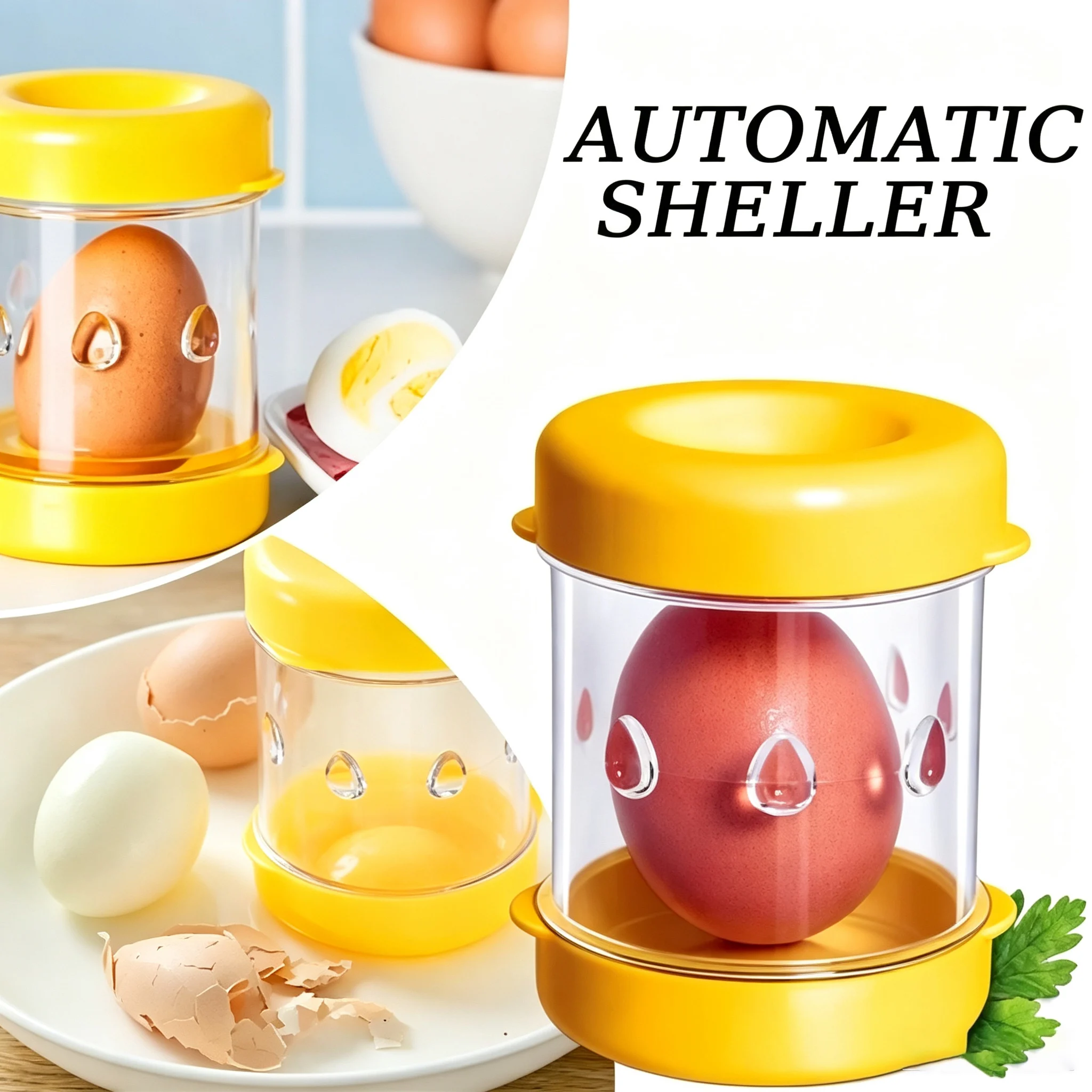 Hand-cranked Automatic Egg Sheller 1pc New Household Shell Peeling Machine Egg Opener Tool Fully Automatic Small Tool VIE LENTE