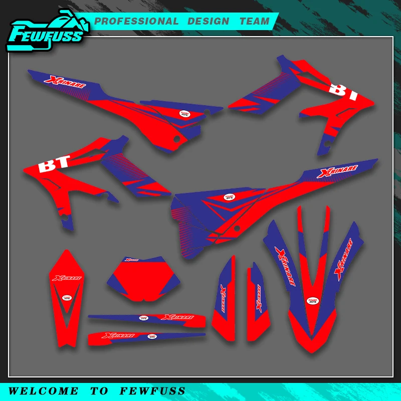 Fewfuss for BETA X TRAINER X-TRAINER XTRAINER 250 300 2015 2016 2017 2018 2019 Motorcycle Graphics Decals Sticker Background