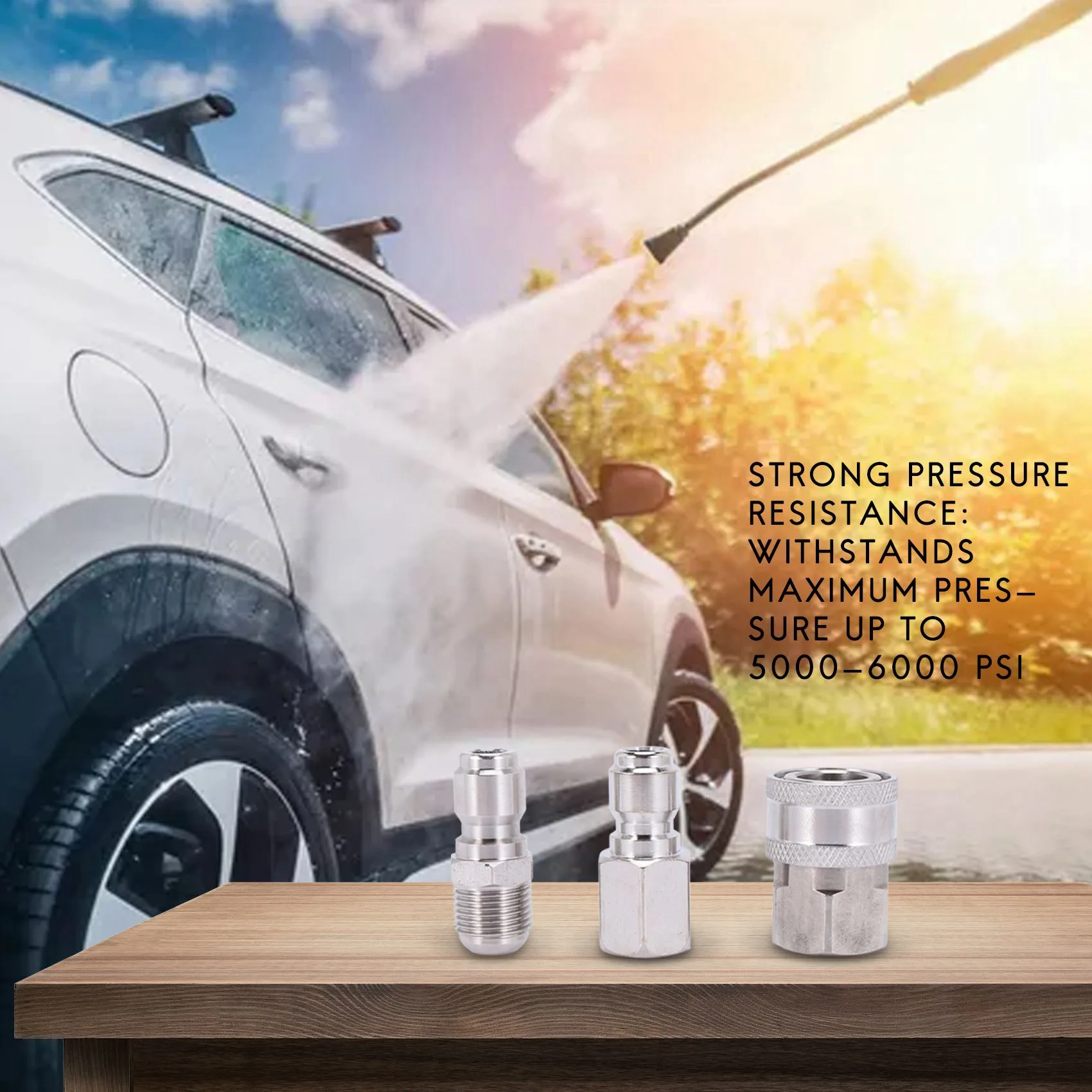 

AT29-NPT 3/8-дюймовый комплект быстрого разъема «папа» и «мама», набор адаптеров для мойки высокого давления и 1 шт. NPT 3/8-дюймовых мойки высокого давления Qui