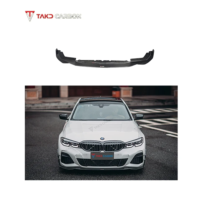 

TAKD Carbon Dry Carbon Fiber New Design Front Bumper Lip Diffuser GEN 2 for bmws 3 Series G20 2019-2022