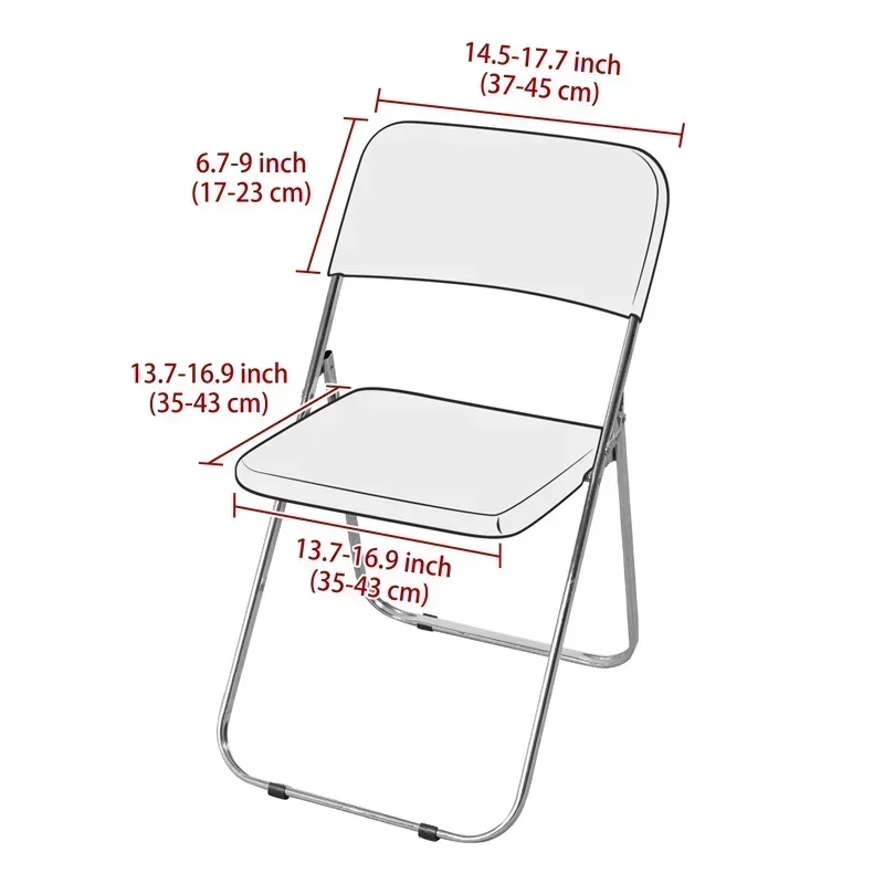 Polar Fleece Household Folding Dining Chairs Cover Durable Backrest Chair Cover Computer Dust-proof Chair Slipcover for Home