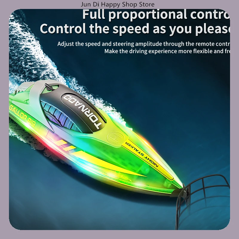 

HJ821 Double Paddle High-Speed RC Boat 2.4G Remote Control Fast Toy Model for Children Water Play High Power