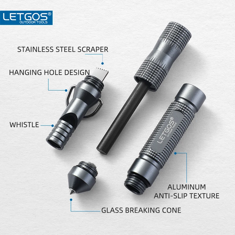 New Waterproof High Decibel Survival Whistle Built in Glass Breaker Compact Emergency Safety Gear for Camping Hiking