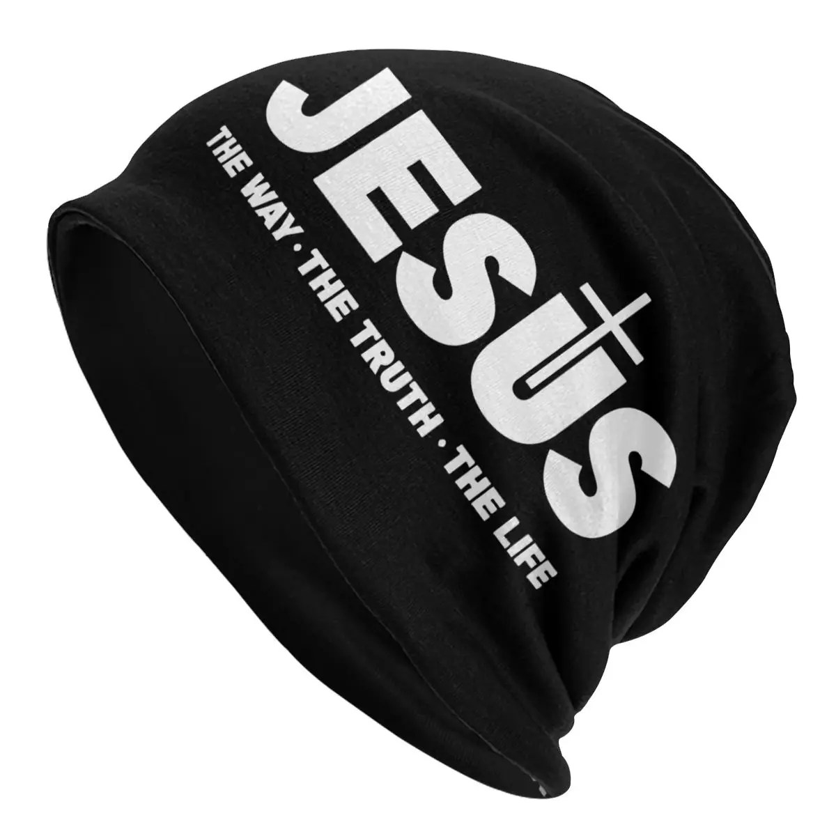 

Autumn Spring Hats Jesus Christ The Way The Truth The Life Thin Hat Bonnet Special Skullies Beanies Caps Men Women's Earmuffs