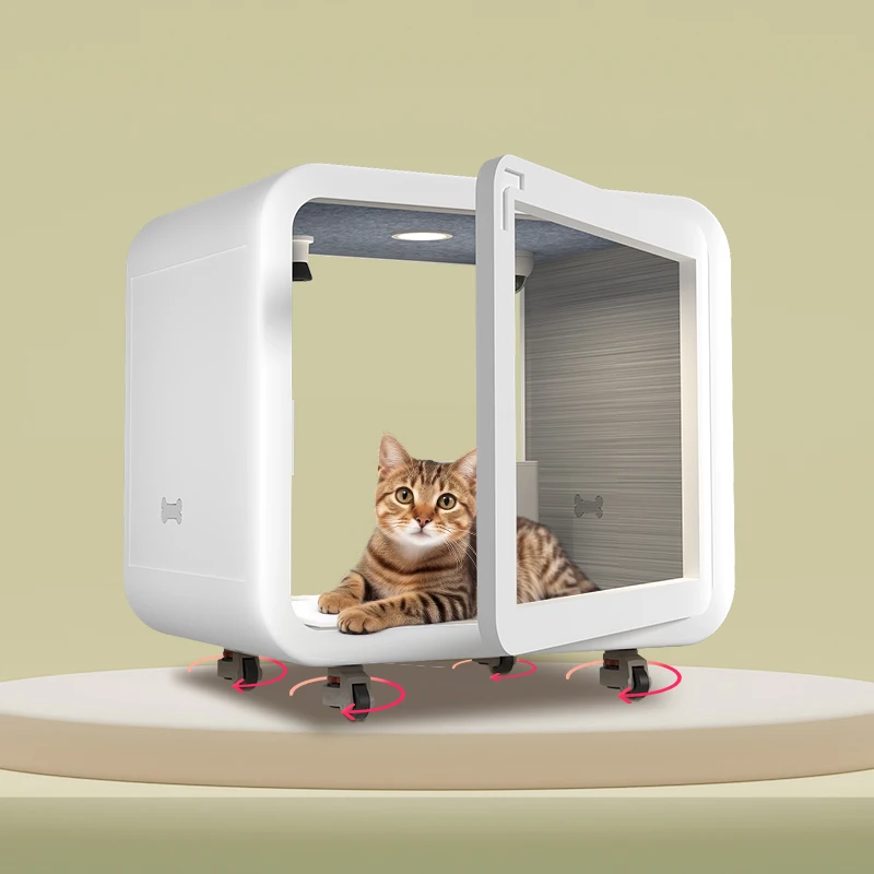 

Little Portable Pet Soundproof Booth House Tiny Dog Cat Cage Cabin Hous Sound Proof Pods Aluminum