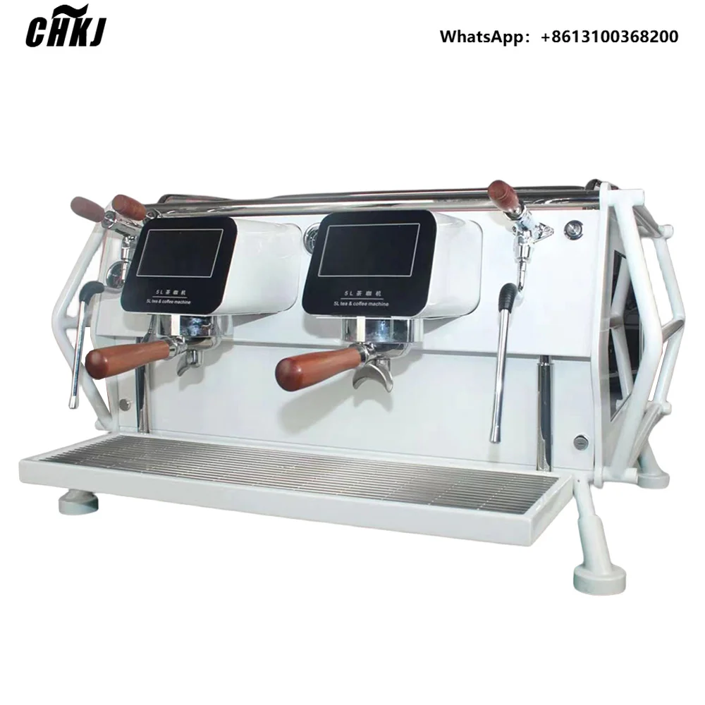 Commercial Espresso Machine 2+10L Dual Boiler Coffee Make Italian FOT Rotary Pump Automatic Coffee Machine Espresso Maker