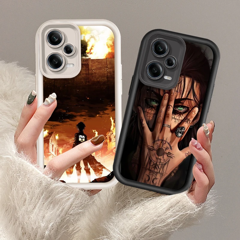 Anime Attack On Titan Cute Eye Ladder per Xiaomi Redmi Note 13 12 12C 11 11S 10 10C 10A 9C 9A Pro 5G TPU Phone Case