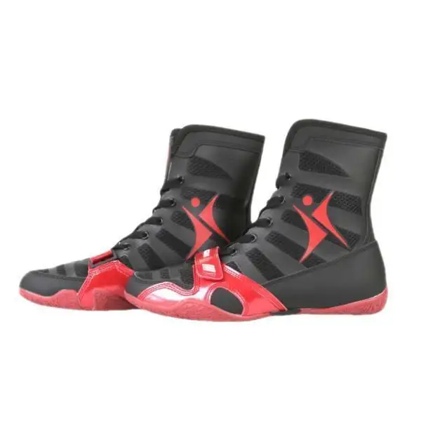 Adult boxing sanda professional training competition fight fighting high top shoes Professional wrestling shoes anti-slip wear