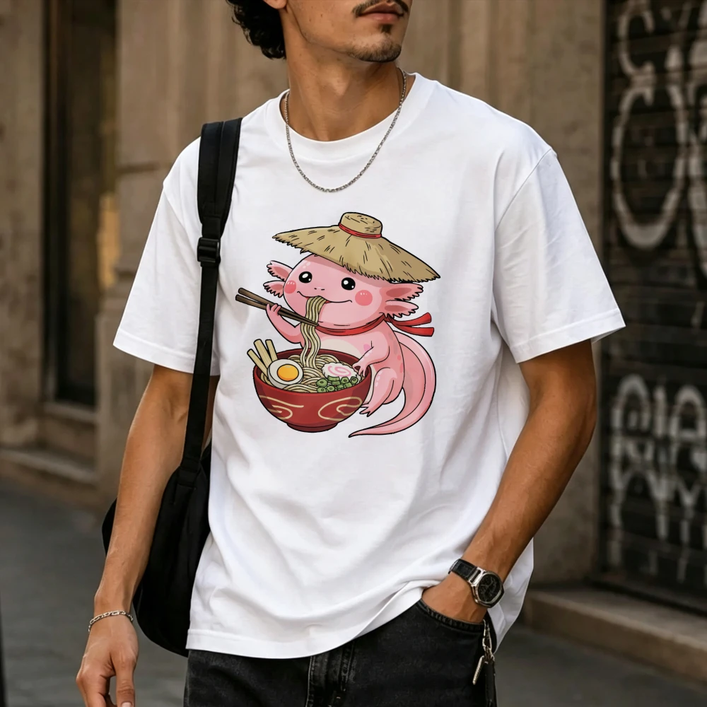 Ramen Axolotl T-Shirt  Axolotl Lover  Anime Gifts Noodles Tee Sugegasa Manga Anime Kawaii Unisex Foodie Shirt Ramen Lover