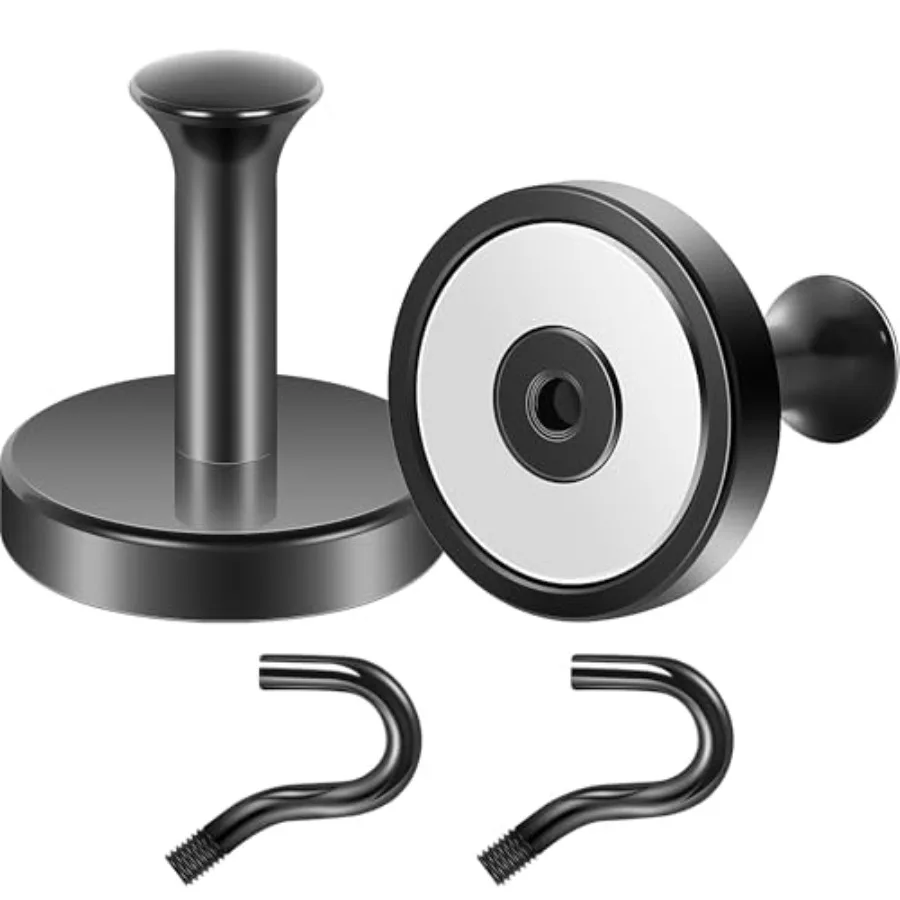 Magnetic Hooks Steel Tube Design for Cruise, 170lb+, 2 Pack Strong Extra Heavy Duty Magnet Coat Hooks, Magnetic Wreath Hanger/H