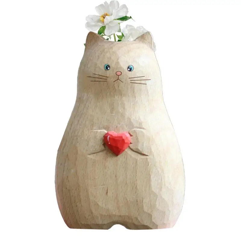 Cat Planter Pot and Feline Elegance Resin Cat Shaped Flower Vase Adorable Handmade Decorative Ornament for Dining and Beyond