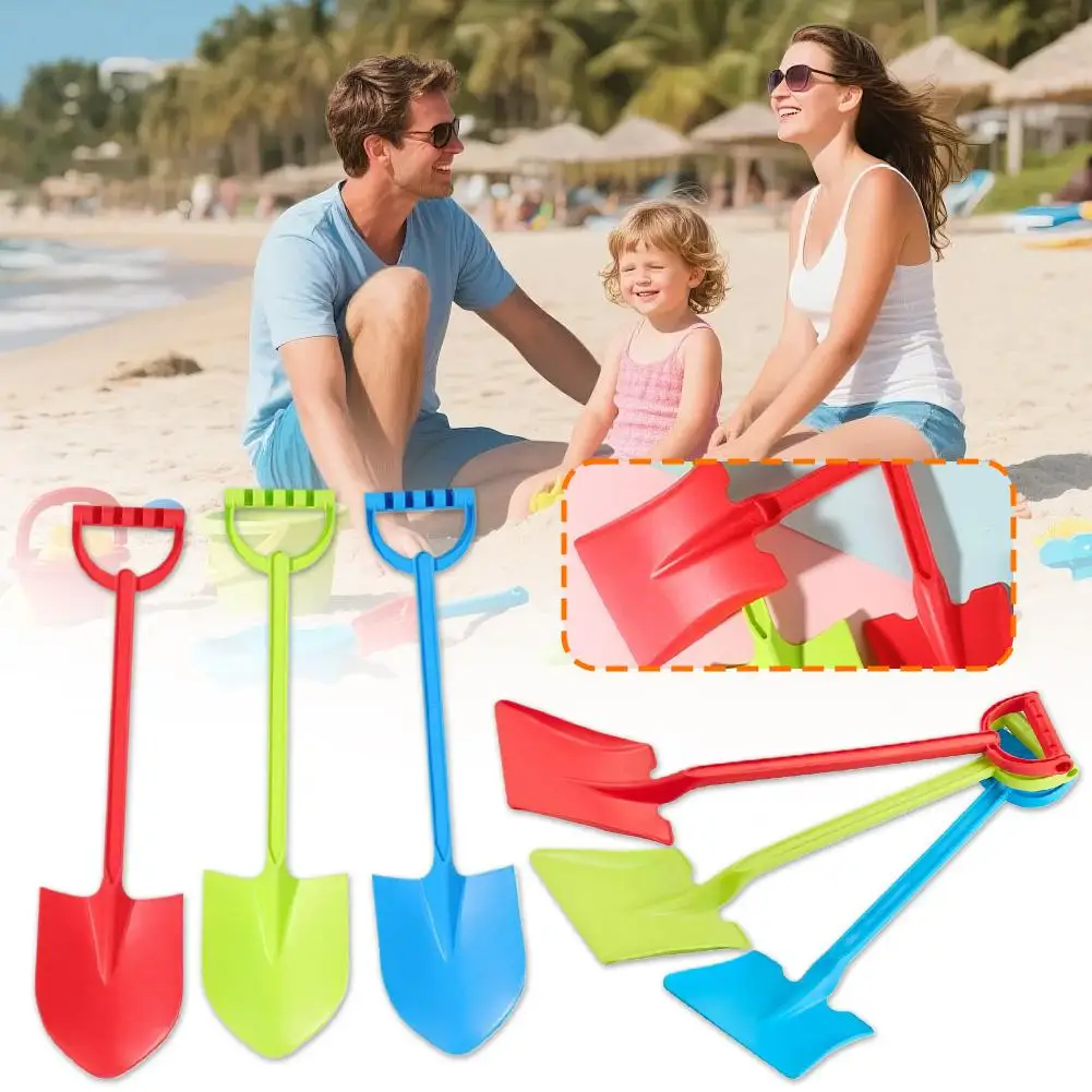 مجرفة شاطئ كبيرة للأطفال من البلاستيك لحفر الرمال والثلج بتصميم كرتوني ومواد عالية الجودة وحواف ناعمة لعبة رملية للأولاد