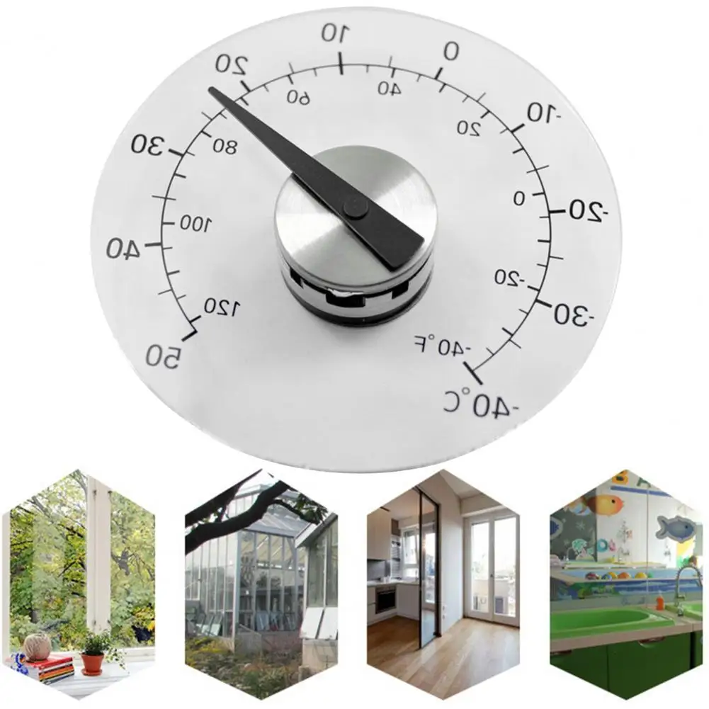 Outdoor Thermometer Water-proof Transparent Bimetal Thermometer Acrylic Accuracy Greenhouses Thermometer Household Supplies