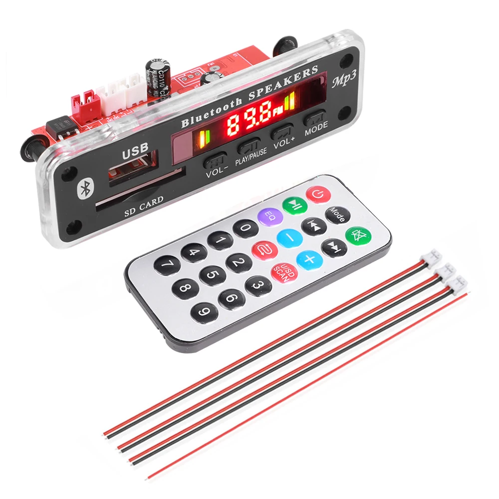 Vivavoce 40W amplificatore Bluetooth 5.0 MP3 scheda Decoder 2*20W 12V 18V lettore musicale senza fili Audio Modul USB TF FM registrazione Radio