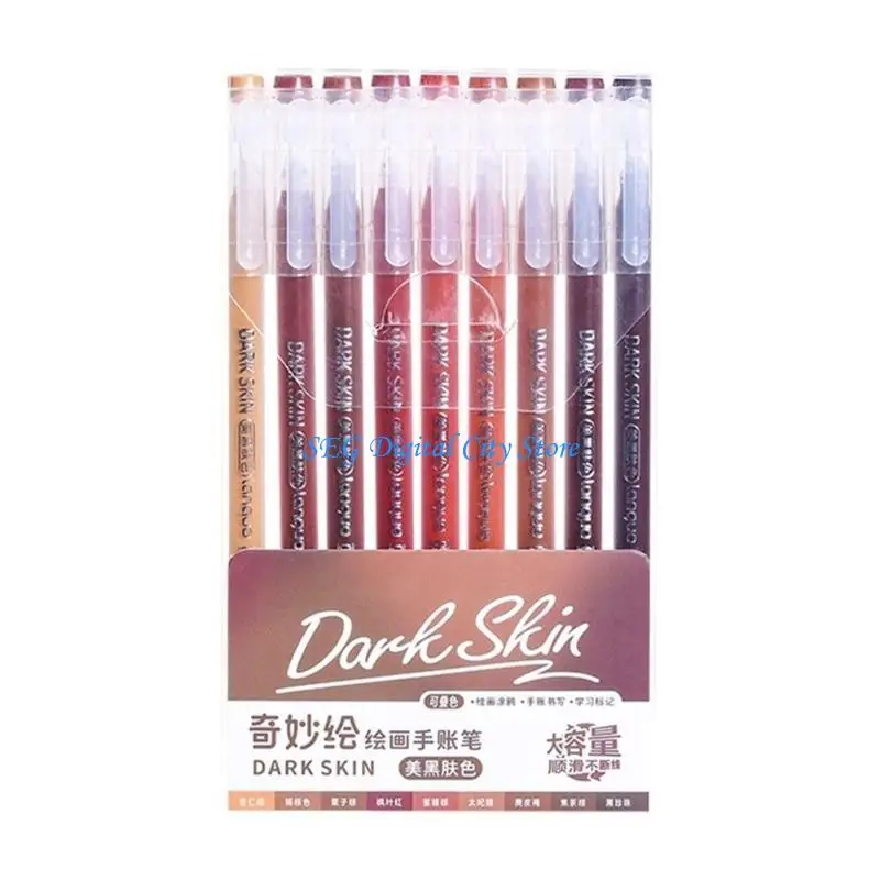 

U75B 9 цветов разноцветная гелевая ручка разных цветов ручка для ведения журнала красочная ручка для рисования игольчатый для