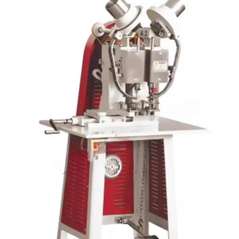 Full automatic double head grommet eyelet buttonhole punching machine shoe making machine price