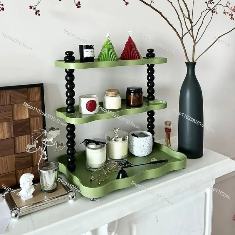 Cup storage rack, Nanyang retro style mug, perfume display stand, desktop bar, multi-functional rack.