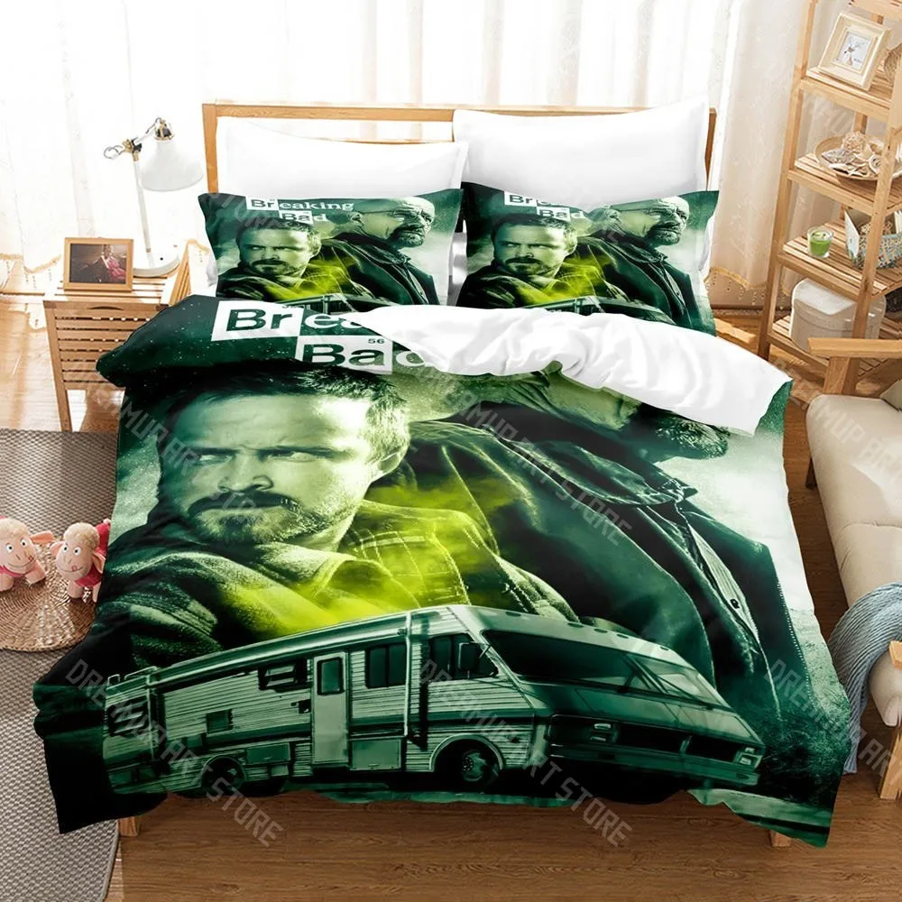 3D Printed Breaking Bad Bedding Set for Boys Girls Duvet Cover And Pillowcase Twin Queen King Full Single Double Sizes