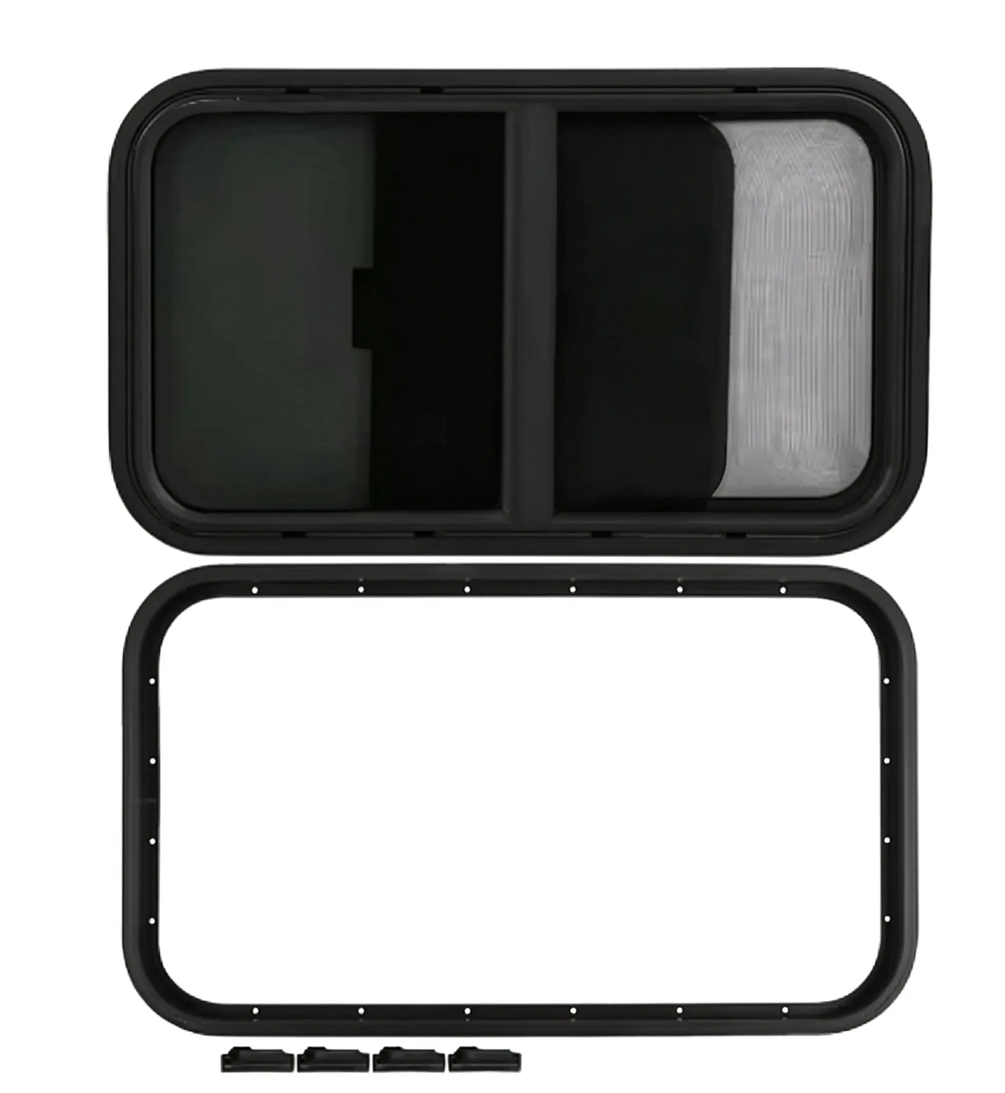 Applicable to RV Window Replacement Round Corners Slide with Insect Screen for Trailer Camper Construction Vehicles RV Window Tr