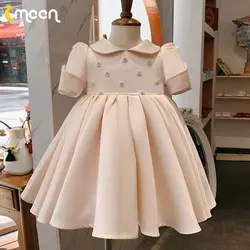 Eid Children First Birthday Party Dresses For Baby Girls Princess White Gown Infant Wedding Vestidos Kids Girl Ceremonial Dress