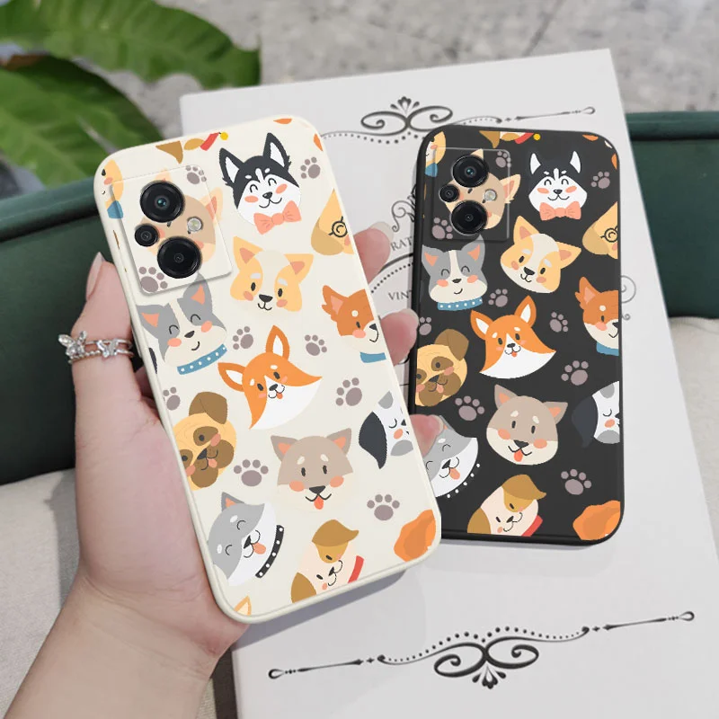 Funda de teléfono redonda para Xiaomi Poco F7 X7 M6 X6 F6 M5 M5S F5 X5 F4 X4 M4 F3 M3 X3 Pro Ultra C40 4G 5G GT NFC, funda de silicona