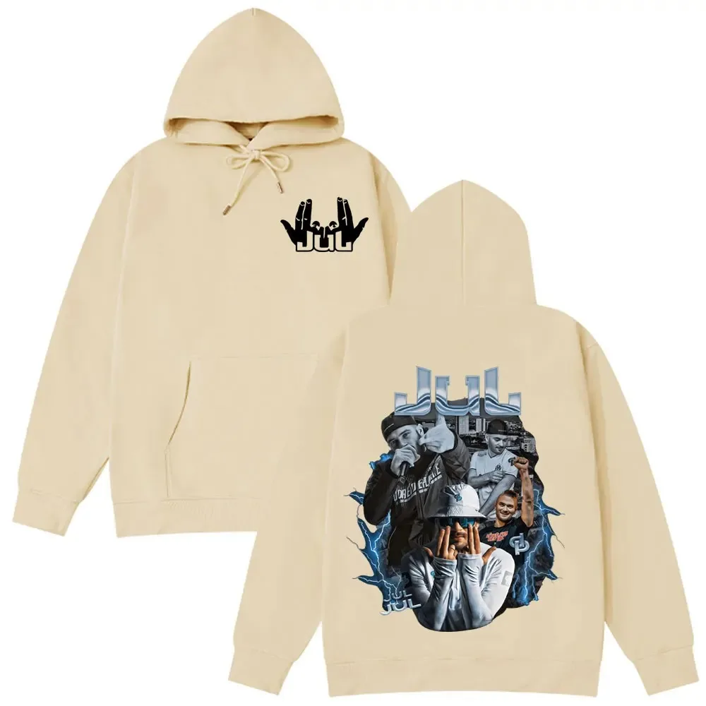 

Толстовка в стиле хип-хоп, французский рэпер, Jul Tour, новинка 2025, альбом, толстовка в стиле хип-хоп, модная толстовка большого размера, повседневная толстовка с длинными рукавами