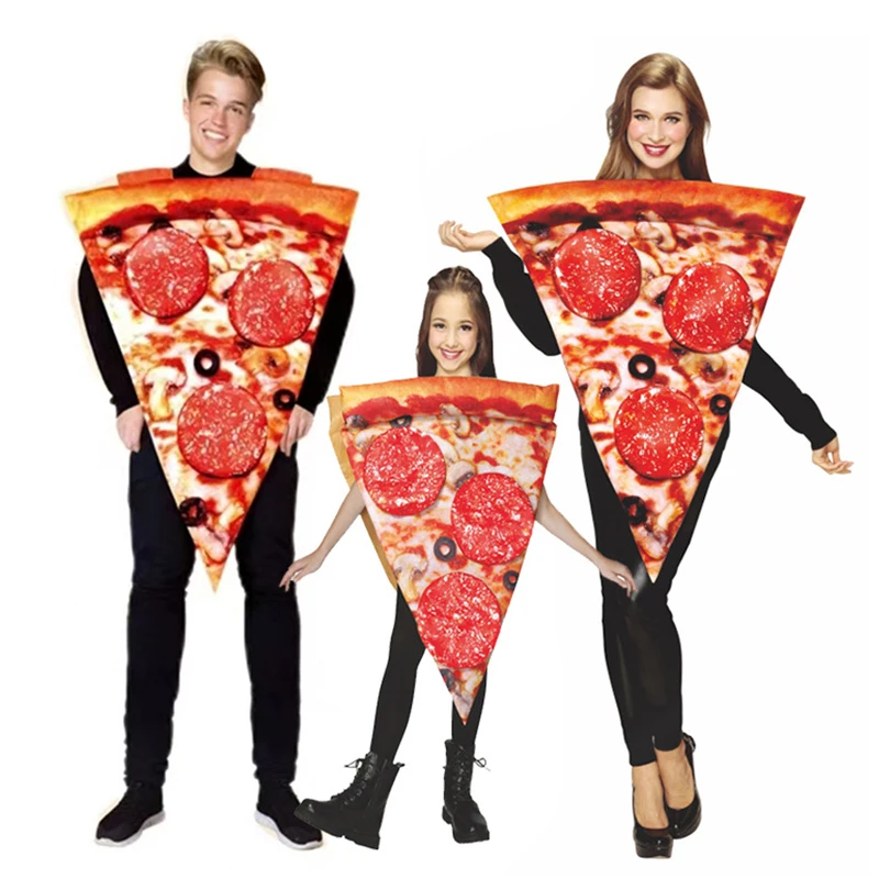 2025, recién llegado, disfraz de juego de rol de Taco sabroso para niños y familias Unisex, disfraz de Halloween para parejas adultas de Pepperoni Pizza