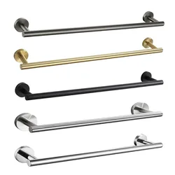 Bath Towel Bar Towel Rack Wall Mounted Single Bar Polished Chrome/Brushed Gold/Brushed Nickel/Black Stainless Steel