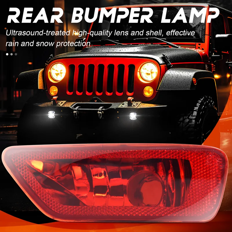 

A03Q-Rear Fog Lamp For Dodge Journey,Jeep Compass Grand Cherokee 11-16 Tail Bumper Lamp Fog Lights Rear Bumper Light