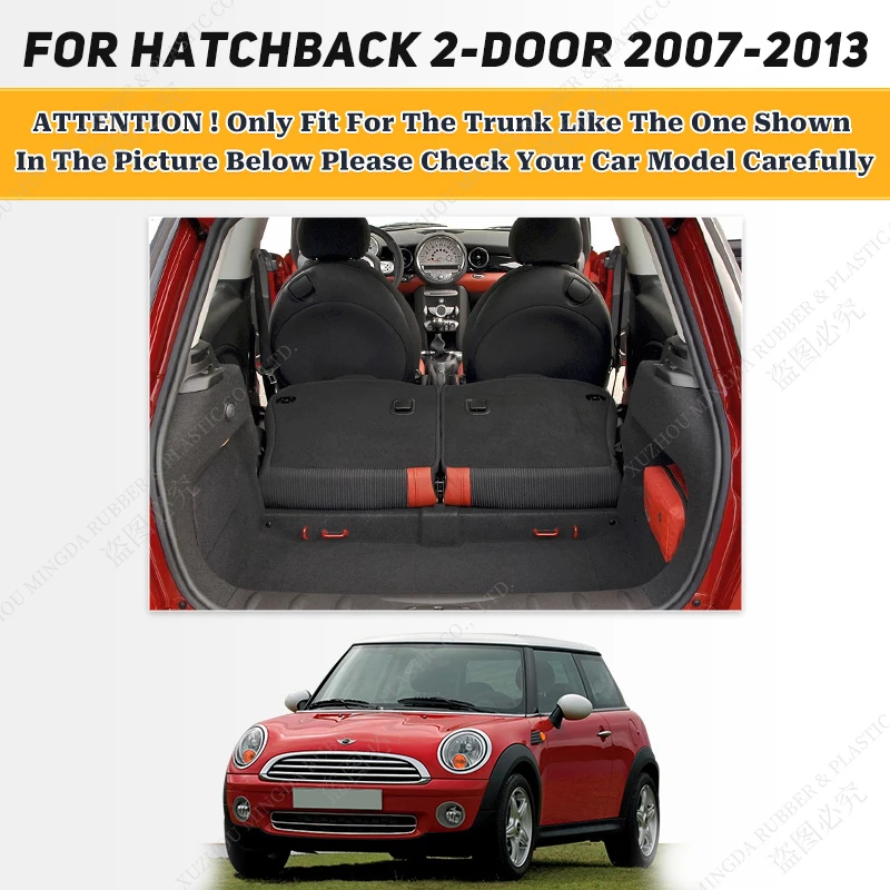 Car Trunk Mat For MINI Hatchback 2-Door 4-Seat 2007-2013 12 11 10 09 08 Custom Car Accessories Auto Interior Decoration