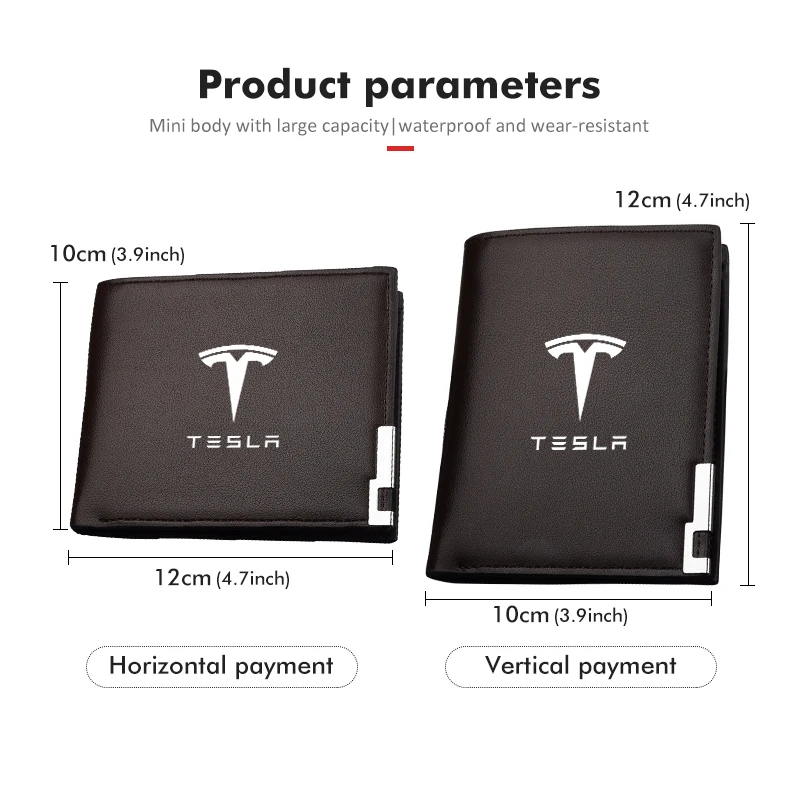 Auto Driver License Card Package Carbon Leather Wallet For Tesla Model 3 S Y X