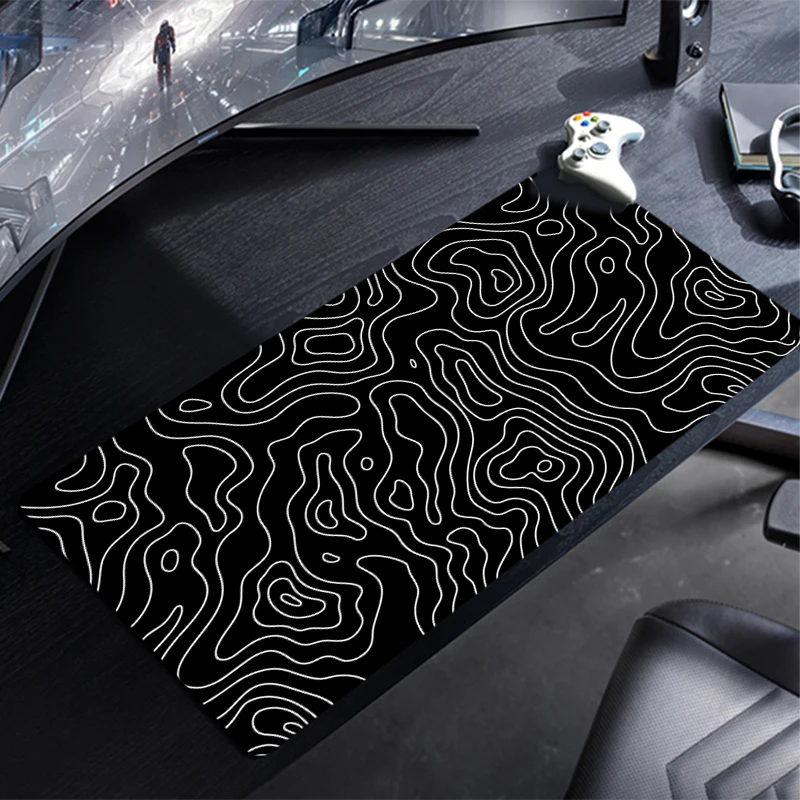 Mouse Pad Topographic Map Professional E-sports Gamers Speed Pc Gaming Rubber Keyboard Notbook Desk Mat Mousepad 800X300
