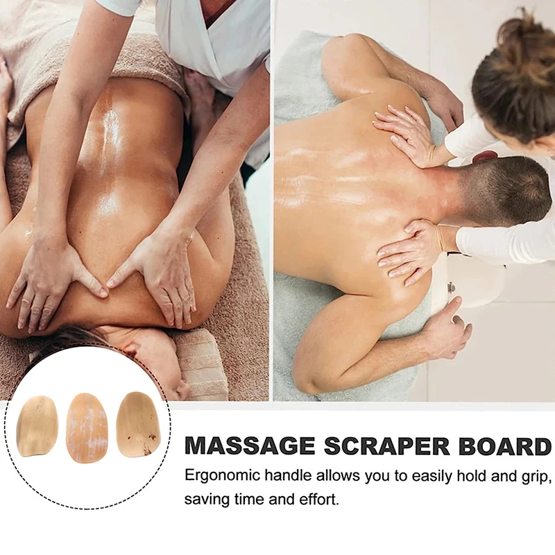 مكشطة أقراص Gua Sha قرن الثور ، مدلك الوجه ، شد الوجه ، كشط الرقبة ، أدوات التدليك التجميلية ، العلاج الطبيعي