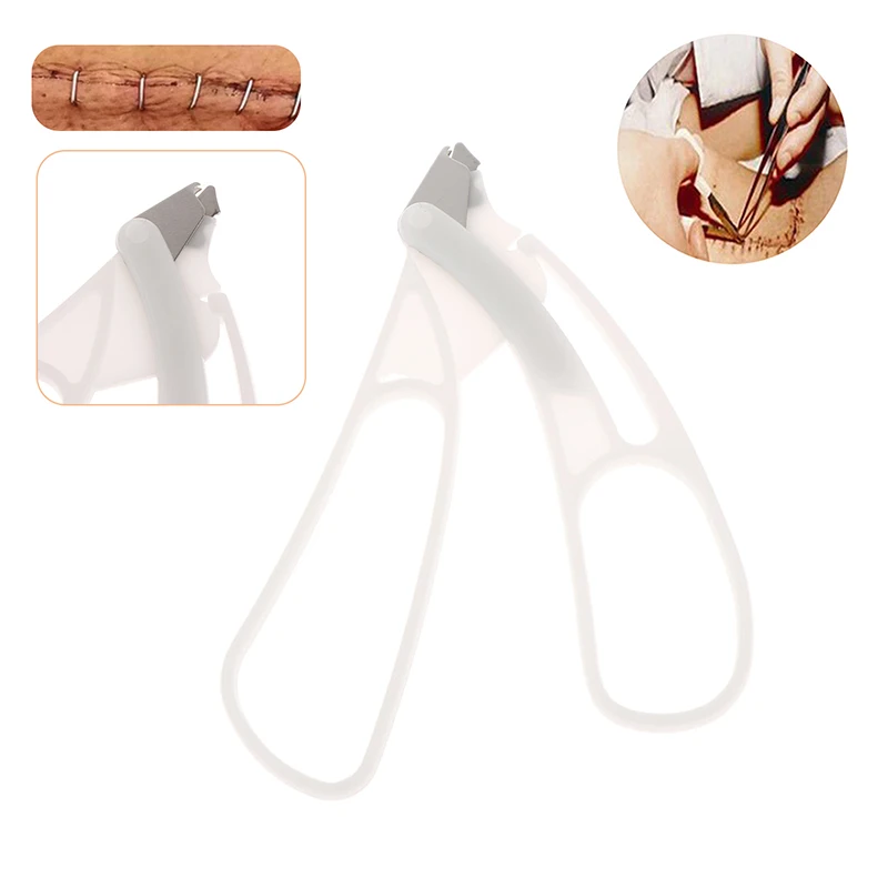 White Disposable Skin Stapler Nails Clipper Surgical Skin Suture Nails Remove Tool Stainless Steel+Plastic Nail Puller
