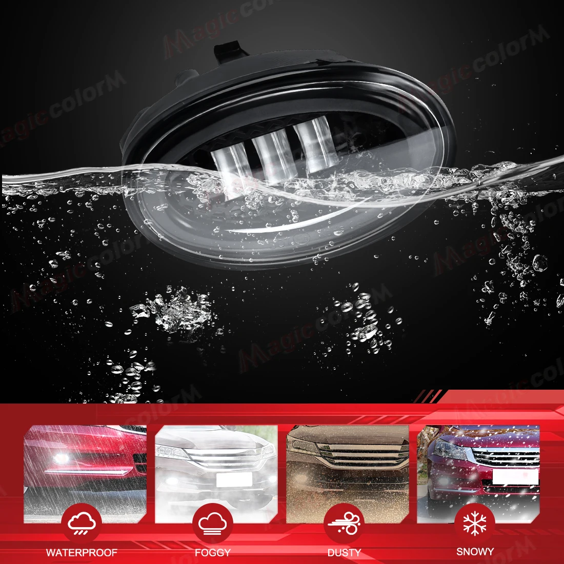 2 قطعة مصابيح الضباب LED لهوندا أكورد 2008 2009 2010 2011 2012 2013 ل سيفيك 2009-2015 ل جاز صالح 2012-2014 اكسسوارات السيارات 12 فولت