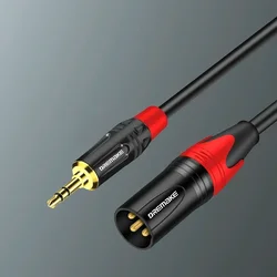 Kabel XLR 3-pinowy do 3,5 mm Niezbalansowany kabel audio mikrofonu 3,5 do XLR męskiego do lustrzanki komputerowej Nagrywanie Przewód Canon